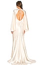 view 4 of 4 La Lune Circle Sleeve Backless Maxi Dress in Cream