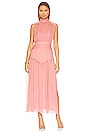 view 1 of 4 Lauren Sleeveless Ruched Midi Dress in Blush