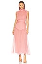 view 4 of 4 Lauren Sleeveless Ruched Midi Dress in Blush
