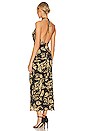 view 3 of 3 Dawm Halter Bias Midi Dress in Black & Sand