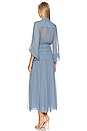 view 3 of 3 Lauren Ruched Midi Dress in Dusty Blue