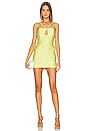 view 1 of 3 Thea Keyhole Mini Dress in Limoncello