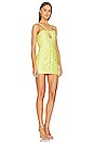 view 2 of 3 Thea Keyhole Mini Dress in Limoncello
