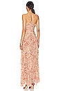 view 3 of 3 Hala Ruched Frill Maxi Dress in Mango & Oatmeal