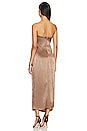 view 3 of 3 Milo Strapless Knot Midi Dress in Cacao