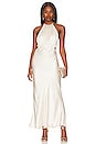 view 1 of 3 Milo Ruched Open Back Halter Maxi Dress in Coconut