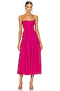 view 1 of 3 Joanine Strapless Ruched Midi Dress in Azalea Pink