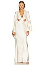 view 1 of 3 La Lune Flared Sleeve Open Back Maxi Dress in Cream