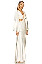 view 2 of 3 La Lune Flared Sleeve Open Back Maxi Dress in Cream