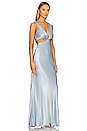 view 2 of 3 La Lune Plunged Cut Out Maxi Dress in Powder Blue