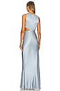 view 3 of 3 La Lune Plunged Cut Out Maxi Dress in Powder Blue