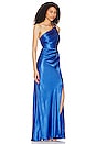 view 2 of 4 Oliviera Gathered Asymmetric Maxi Dress in Strong Blue