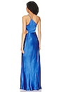 view 4 of 4 Oliviera Gathered Asymmetric Maxi Dress in Strong Blue