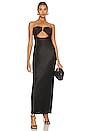 view 1 of 3 Camille Strapless Cut Out Midi Dress in Black