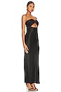 view 2 of 3 Camille Strapless Cut Out Midi Dress in Black