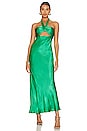 view 1 of 3 Lana Ruched Halter Midi Dress in Tree Green