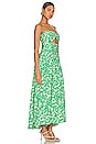 view 2 of 3 Arosa Strapless Cut Out Midi Dress in Tree Green & Vory