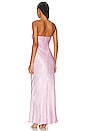 view 3 of 3 La Lune Strapless Ruched Bodice Maxi Dress in Peony