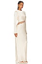view 2 of 4 Arienzo Asymmetrical Lace Up Maxi Dress in Cream
