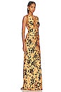 view 2 of 3 Solare Cut Out Maxi Dress in Tangerine & Black