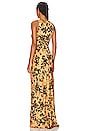 view 3 of 3 Solare Cut Out Maxi Dress in Tangerine & Black