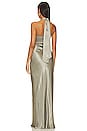 view 3 of 3 La Lune Ruched Halter Maxi Dress in Sage