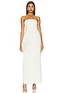 view 2 of 4 Puff Sleeve Column Maxi Dress in Ivory