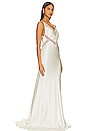 view 2 of 3 La Lune Silk Plunged Lace Maxi Dress in Ivory