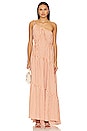 view 1 of 4 Hele One Shoulder Tiered Maxi Dress in Coconut & Tangerine