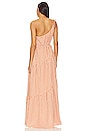 view 3 of 4 Hele One Shoulder Tiered Maxi Dress in Coconut & Tangerine