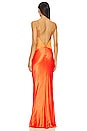view 3 of 3 Mia Spliced Maxi Dress in Red Orange & Hibiscus