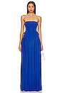 view 1 of 3 Vento Lace Up Strapless Maxi Dress in Cobalt