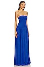 view 2 of 3 Vento Lace Up Strapless Maxi Dress in Cobalt