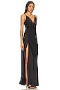 view 2 of 3 Leticia Silk Lace Split Maxi Dress in Black