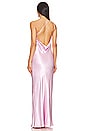 view 3 of 3 La Lune One Shoulder Cowl Back Maxi Dress in Peony