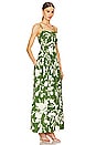 view 2 of 3 Renee Gathered Maxi Dress in Pesto & Ivory