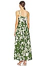 view 3 of 3 Renee Gathered Maxi Dress in Pesto & Ivory