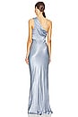 view 3 of 3 La Lune Gathered One Shoulder Maxi Dress in Powder Blue