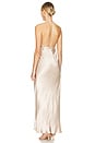 view 3 of 3 La Lune Plunged Open Back Halter Maxi Dress in Gold