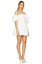 view 2 of 3 Maiori Off Shoulder Draped Bubble Mini Dress in Ivory