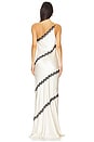 view 3 of 3 Camille Lace Asymmetrical Maxi Dress in Cream/black