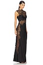 view 1 of 4 Jamila Lace High Neck Maxi Dress in Black