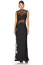 view 2 of 4 Jamila Lace High Neck Maxi Dress in Black