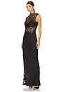 view 3 of 4 Jamila Lace High Neck Maxi Dress in Black