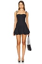view 1 of 3 Maiori Gathered Bubble Mini Dress in Black