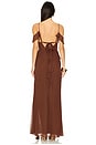 view 3 of 3 Blair Ruffle Cowl Maxi Dress in Cocoa