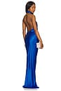 view 1 of 4 Tatum High Cowl Open Back Maxi Dress in Ultramarine