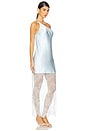 view 2 of 3 Labyrinth Lace One Shoulder Cowl Maxi Dress in Pale Blue
