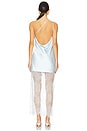 view 3 of 3 Labyrinth Lace One Shoulder Cowl Maxi Dress in Pale Blue