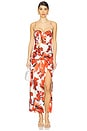 view 1 of 3 Ember Bustier Draped Maxi Dress in Blooming Blossom